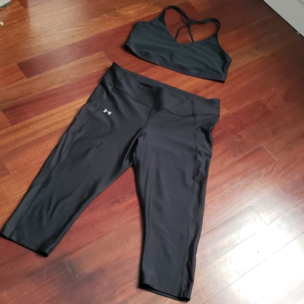Under Armour Womens Capri Leggings and Jog Bra